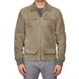 BOTTEGA VENETA Gray Suede Leather Flight Bomber Jacket EU 50 US M Online