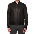 BOTTEGA VENETA Black Sheepskin Leather Bomber Jacket EU 50 NEW US M Online now