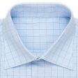 BESPOKE ATHENS Handmade Blue Plaid Cotton Dress Shirt 43 NEW US 17 Classic Fit Hot on Sale