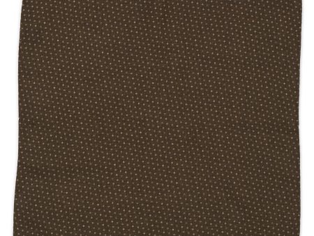 VANNUCCI Milano Handmade Brown Dot Wool Pocket Square NEW 32cm x 32cm Sale