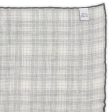 VANNUCCI Milano Handmade Gray Plaid Linen Pocket Square NEW 32cm x 32cm Online