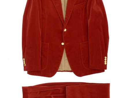 BELVEST Burnt Orange Cotton Velvet Suit Blazer EU 52 NEW US 42 For Cheap