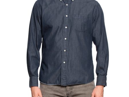 UNIONMADE Blue Denim Button-Down Casual Shirt NEW US L Online Sale