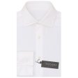 BESPOKE ATHENS Handmade White Dobby Cotton French Cuff Shirt EU 38 NEW US 15 For Cheap