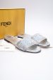 FENDI Signature Crystal-Embellished Slides 37.5 (New) For Sale