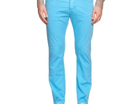 JACOB COHEN J688 Comfort Vintage Light Blue Cotton Stretch Slim Fit Jeans Pants US 33 Hot on Sale