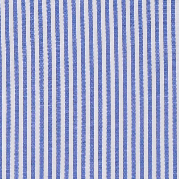 BESPOKE ATHENS Handmade Blue Striped Cotton Poplin Dress Shirt NEW Fashion