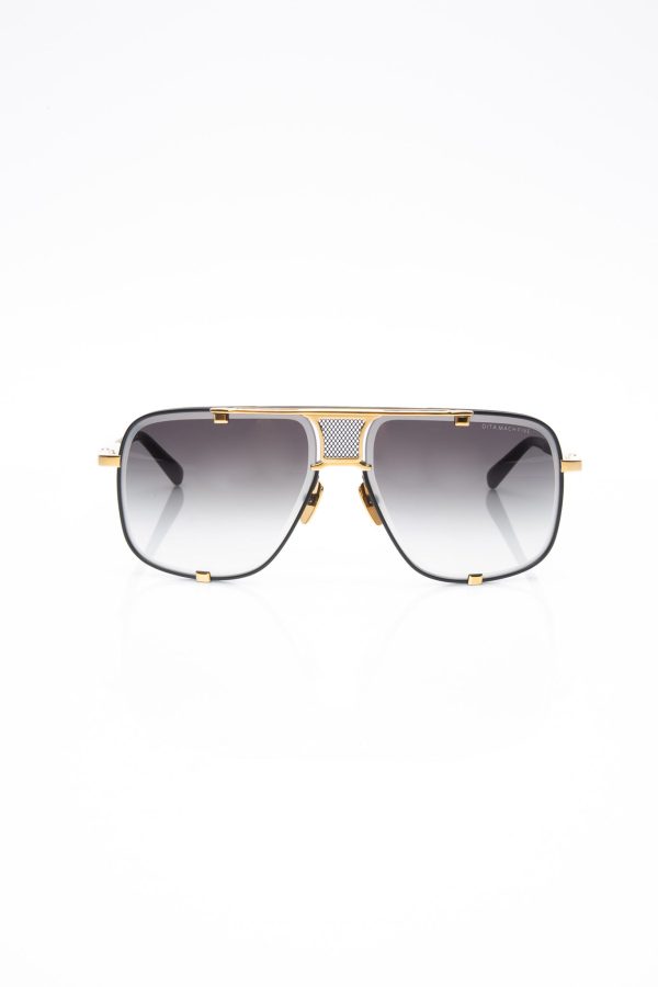 DITA Mach Five Matte Black Yellow Gold Sunglasses (New) Online now