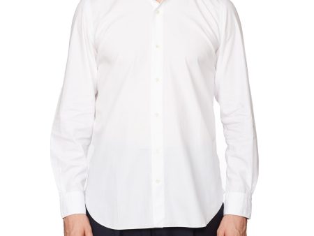 VINCENZO DI RUGGIERO Handmade White Jacquard Cotton Dress Shirt EU 40 US 15.75 Online Hot Sale