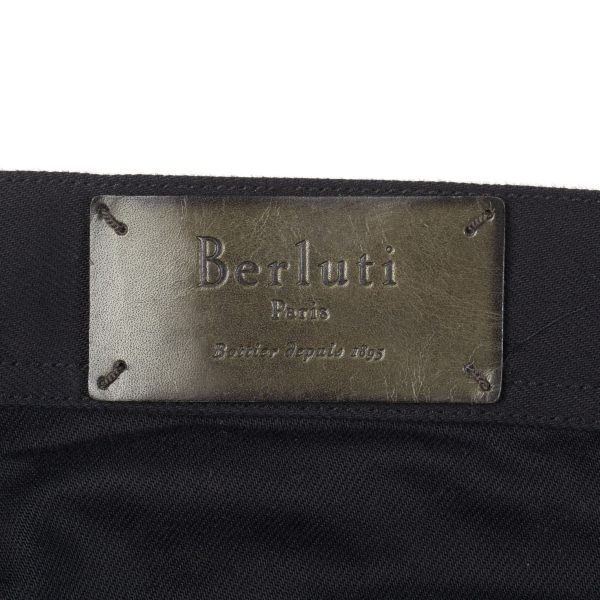 BERLUTI Paris Black Cotton Denim Narrow Slim Fit Jeans Pants EU 52 NEW US 36 For Cheap