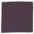 VANNUCCI Milano Handmade Purple Dot Cotton Pocket Square NEW 33cm x 32cm Online now