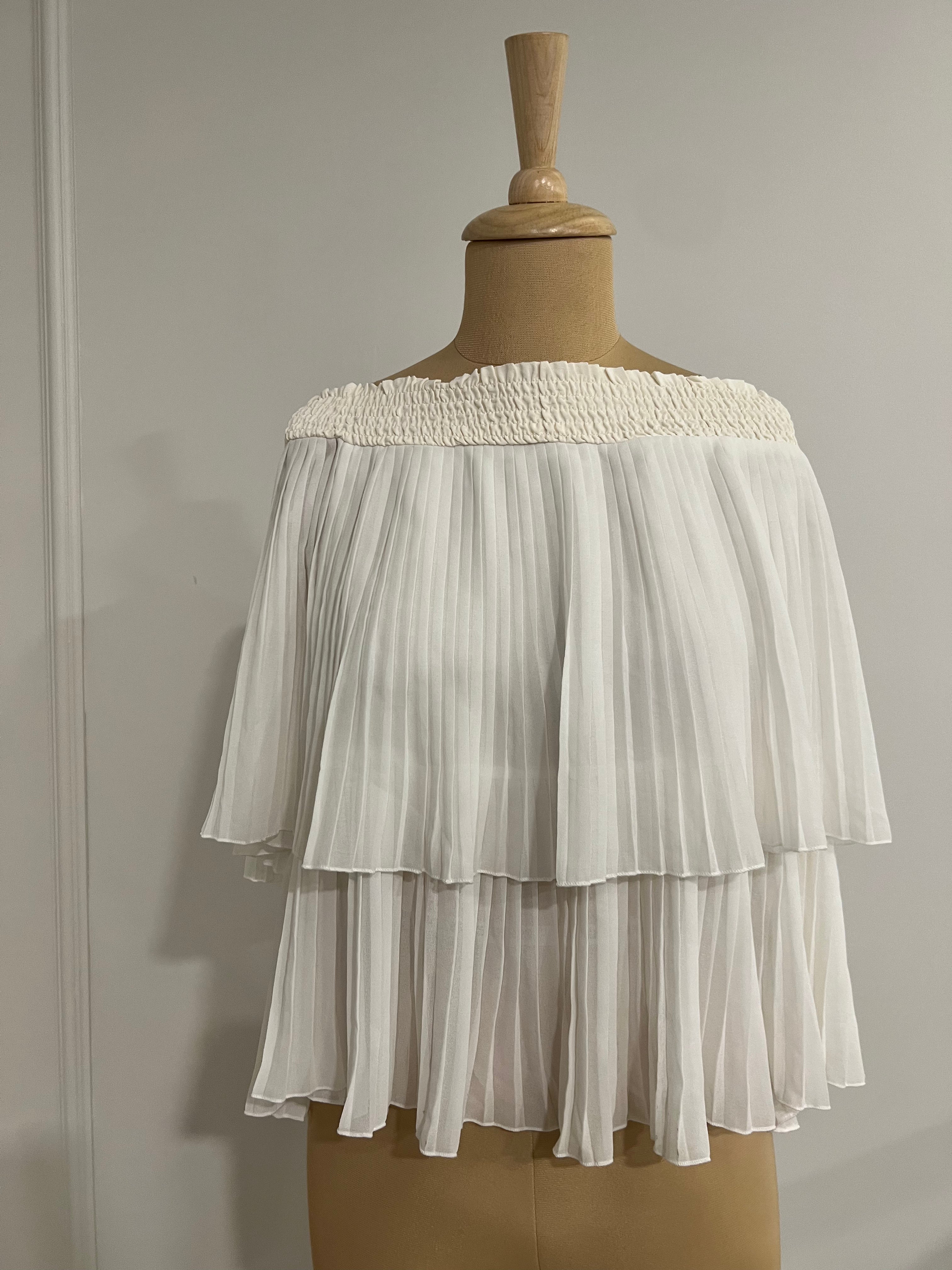 White Frill Top For Cheap