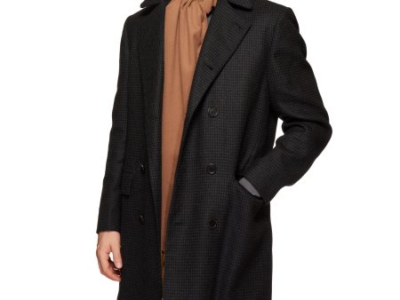 KITON Napoli Gray Checkered Cashmere-Silk DB Coat Overcoat EU 50 NEW US 40 Online Hot Sale