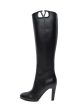 VALENTINO GARAVANI Black Leather Ono Knee-High Boots 38.5 (New) Online Hot Sale