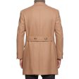 DAVID BROWN Wool Flannel Peak Lapel Camel Color Coat NEW on Sale