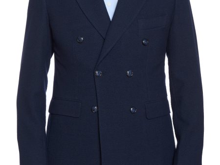 SARTORIA PARTENOPEA Navy DB Jacket Blazer EU 50 NEW US 40 Current Model Online Sale