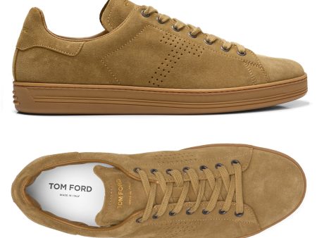 TOM FORD Brown Suede Warwick Low-Top Sneakers NEW Size 11 Camel Brown Fashion