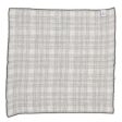 VANNUCCI Milano Handmade Gray Plaid Linen Pocket Square NEW 32cm x 32cm Online