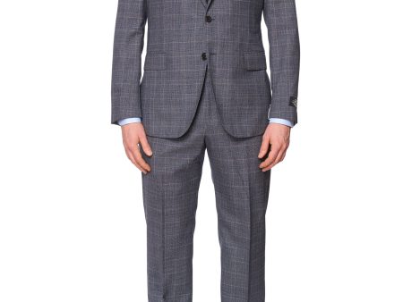 BELVEST  Jacketinthebox  Blue Prince of Wales Wool Suit EU 52 NEW US 42 Online Sale