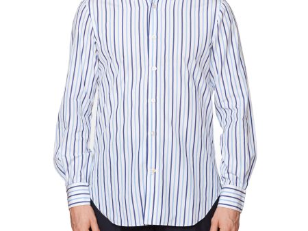 KITON Napoli Handmade Blue Striped Cotton Button-Down Dress Shirt EU 39 NEW US 15.5 Online now