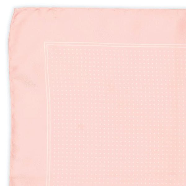 VANNUCCI Milano Handmade Pink Dot Silk Pocket Square NEW 31cm x 31cm Cheap