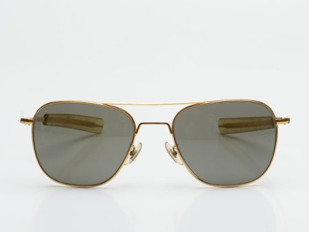 Vintage AMERICAN OPTICAL AO 57 Command Gold Aviator Pilot 1960s Sunglasses Sale