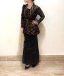 Begum - Black Peplum Jacket Sari For Cheap