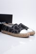 CHANEL Black Silver CC Espadrilles 41 on Sale