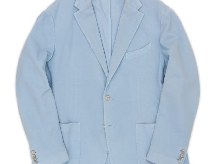 CANALI Light Blue Cotton Jacket EU 56 US 46 Online now