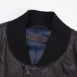 BOTTEGA VENETA Black Sheepskin Leather Bomber Jacket EU 50 NEW US M Online now