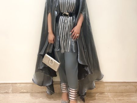 Metallic Drape Jumpsuit Hot on Sale