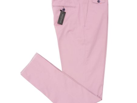 BESPOKE ATHENS Handmade Light Purple Cottonr Flat Front Pants EU 48 NEW US 32 Online