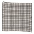 VANNUCCI Milano Handmade Gray Plaid Linen Pocket Square NEW 32cm x 32cm Online