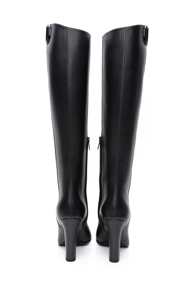 VALENTINO GARAVANI Black Leather Ono Knee-High Boots 38.5 (New) Online Hot Sale