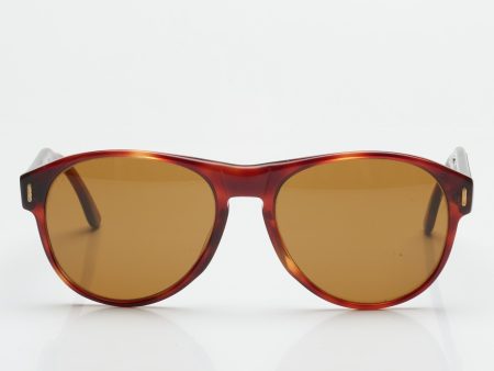 Vintage LE CLUB Tortoise Aviator Sunglasses with Case Made in Italy Online now