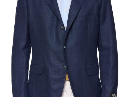 BELVEST  Jacketinthebox  Blue Wool-Silk-Linen Blazer Jacket EU 56 NEW US 46 For Cheap