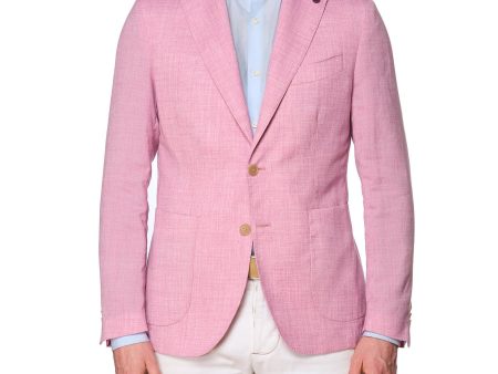 SARTORIA PARTENOPEA Pink Polyester-Linen Jacket EU 48 NEW US 38 Current Model Online Hot Sale