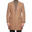 DAVID BROWN Wool Flannel Peak Lapel Camel Color Coat NEW on Sale