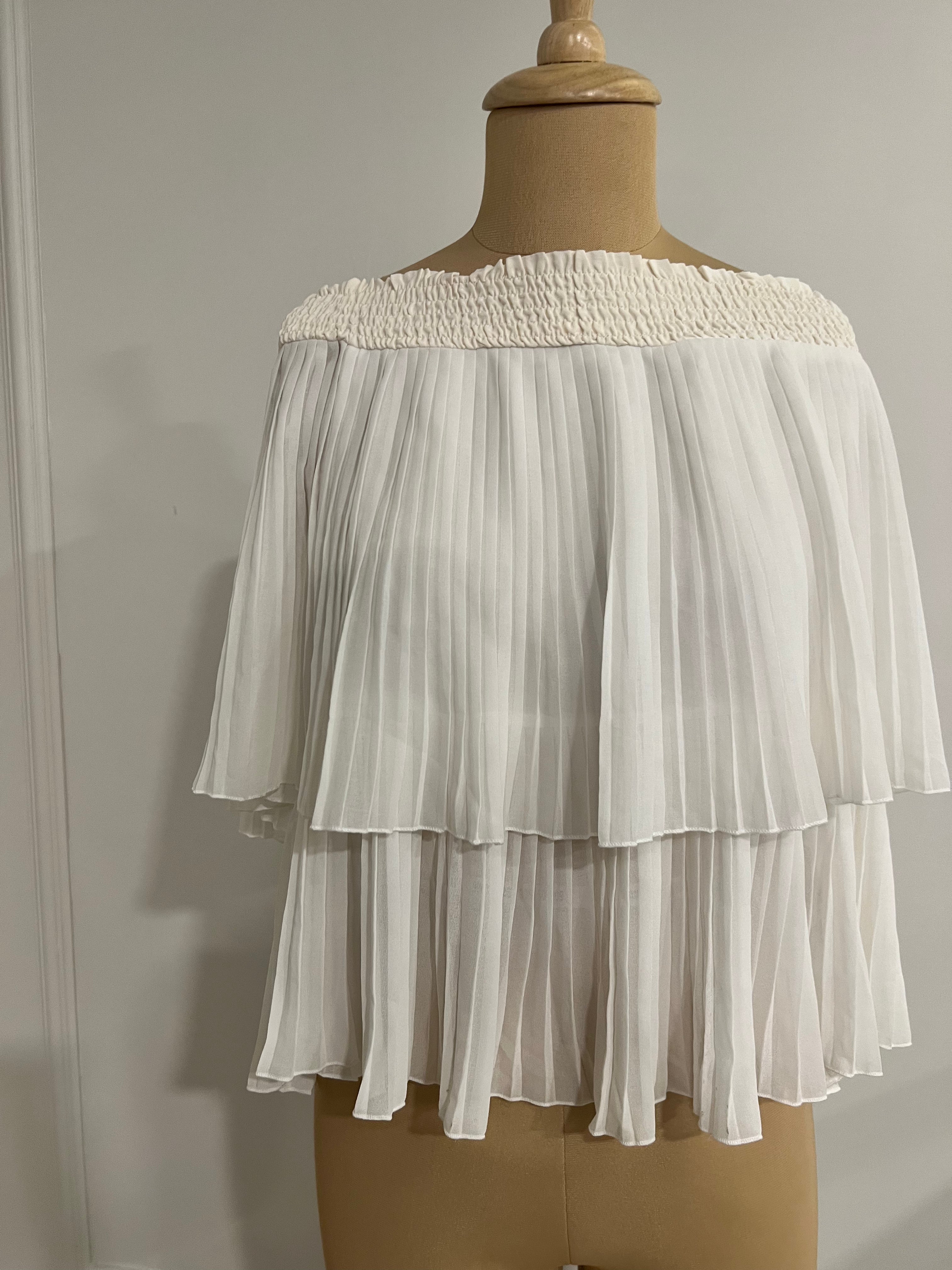 White Frill Top For Cheap