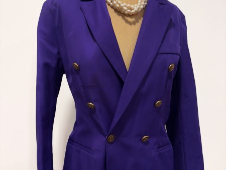 PURPLE DOUBLE BREASTED BLAZER Discount