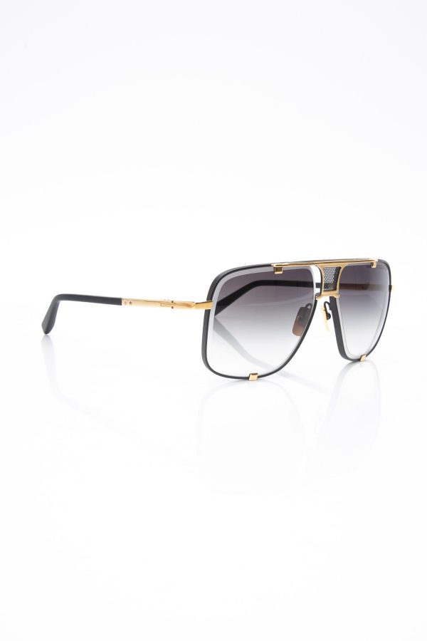 DITA Mach Five Matte Black Yellow Gold Sunglasses (New) Online now