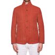 BOGLIOLI Galleria Orange Garment Dyed Cotton 4 Button Unlined Jacket 50 NEW US 40 Discount