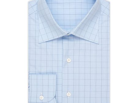 BESPOKE ATHENS Handmade Blue Plaid Cotton Dress Shirt 43 NEW US 17 Regular Fit Supply