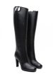 VALENTINO GARAVANI Black Leather Ono Knee-High Boots 38.5 (New) Online Hot Sale