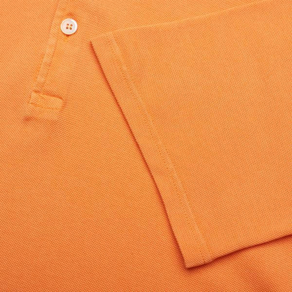 FEDELI  Jack  Orange Cotton Short Sleeve Pique Polo Shirt EU 48 NEW US S Online Hot Sale