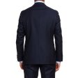 CANALI 1934 Dark Blue Jacquard Wool 3 Piece Peak Lapel Formal Suit EU 50 US 40 Fashion