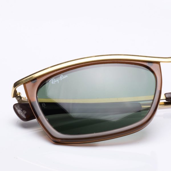 Rare B&L RAY BAN Tortoise-Gold Olympian II L1005 Sunglasses G-15 57mm Fashion