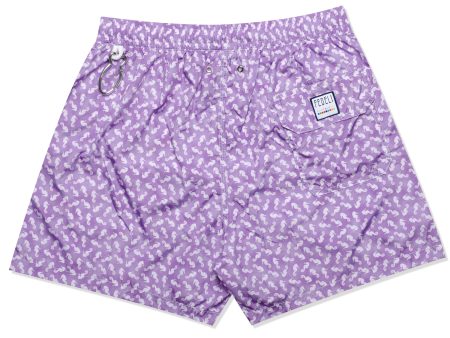 FEDELI Made in Italy Purple Seahorses Madeira Airstop Swim Shorts Trunks NEW Sale