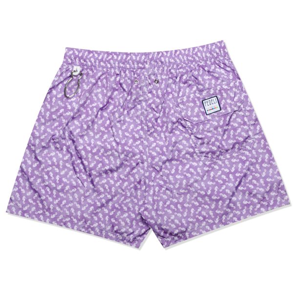 FEDELI Made in Italy Purple Seahorses Madeira Airstop Swim Shorts Trunks NEW Sale