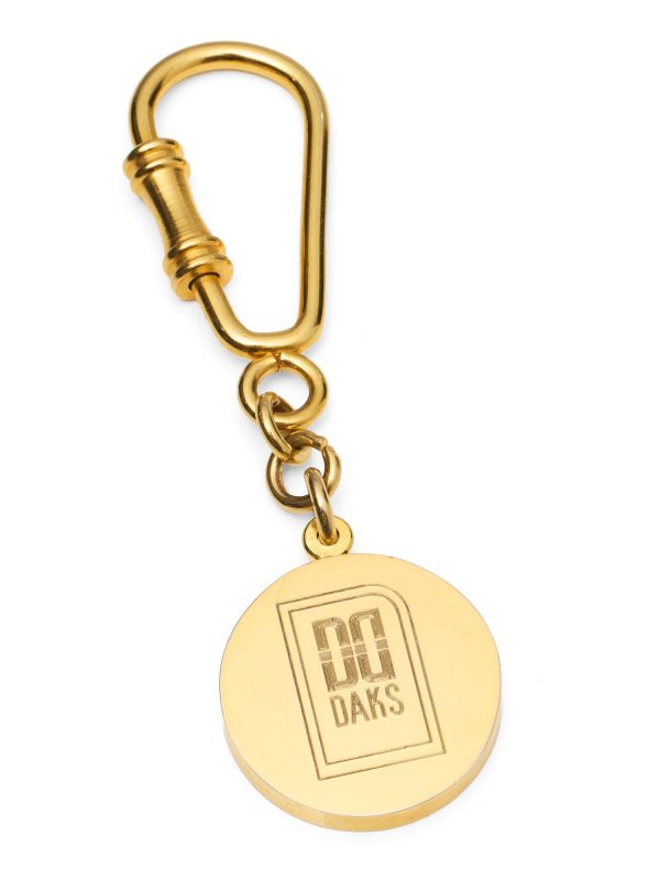 DAKS London Gold Vintage Keyring Key Holder Original Box Sale